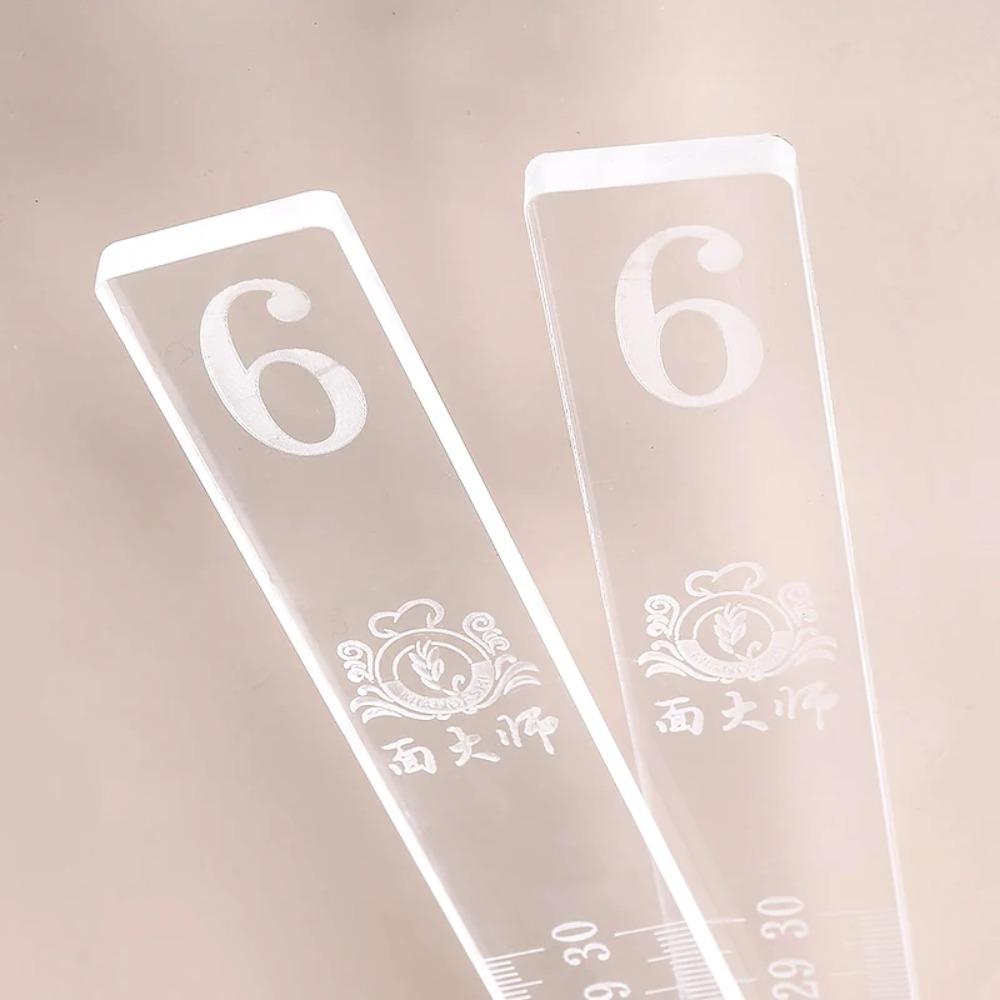2Pcs Acrylic Cookie Balance Ruler Tranasparent Rolling Pin Guide Stick  Pastry