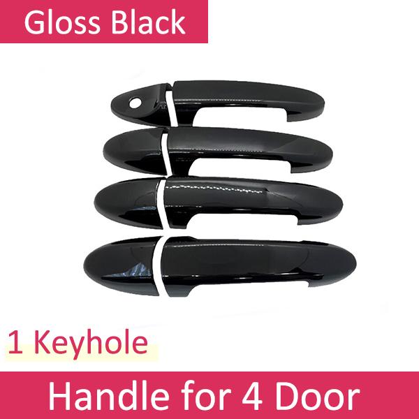 For Ford Escape Mazda Tribute Mercury Mariner 2008~2012 Gloss Black Carbon Fiber Chrome Door Handle Cover Trim Exterior Sticker
