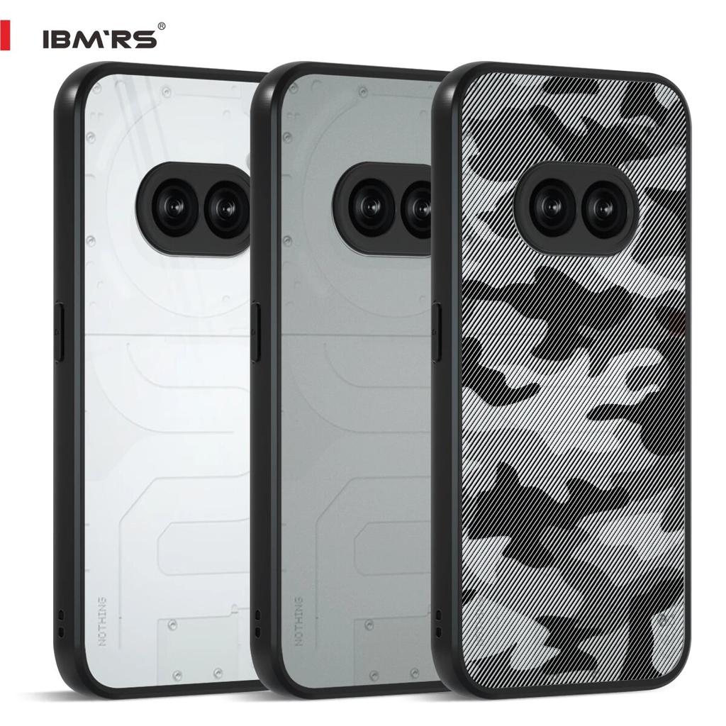 (Comes with wrist strap)IBMRS for Nothing Phone 2a Case , camo Shockproof Bumper Transparent Phone Cover for Women, Men - Clear