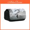 Black Myth Wukong Student Double Layer Pen Case With Nylon Material For School Supplies