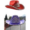 Vintage Prom Party Sequin Crown Cowboy Hat Christmas Hat Big Brim Hat Jazz Top Hat Costumes for Fancy Dress Parties