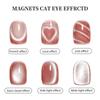 3 in 1 Cat Eye Effect Double 3D Love Heart Nail Magnet Line Moon Snake Pattern French Nail UV Attraction Magnetic Stick Manicure