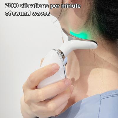 Hals Schönheitsmassagegerät Anti-Falten Straffendes Massagegerät mit Rotes Lichttherapie Mikrostrom Heizmodi Multi-Effekt Hautpflegegeräte für die Heimpflege