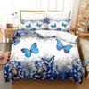 3D Girls' Room Bedding Set Butterfly Series Printed Duvet Cover Pillowcase 2/3PC AU/DE/UK Full Size Soft Zippered Home Textile