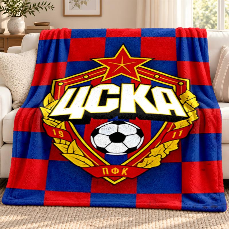 CSKA Moscow blanket Flannel Blanket Soft Cozy Plush Throw for Sofa Bed Lightweight Home Decoration Outdoor camping