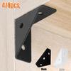 4/8PCS Heavy-duty Steel Angle Brackets,90° Right Angle Support,Triangle Corner Brackets,Durable Furniture Reinforcement Bracket