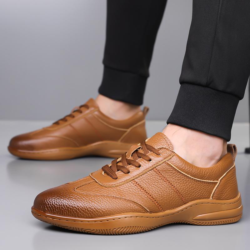 Fashion Casual Business Men's Leather Shoes Sports Comfort Style Design Daily Office Work High Quality Adult Shoes Lightweight Hot
