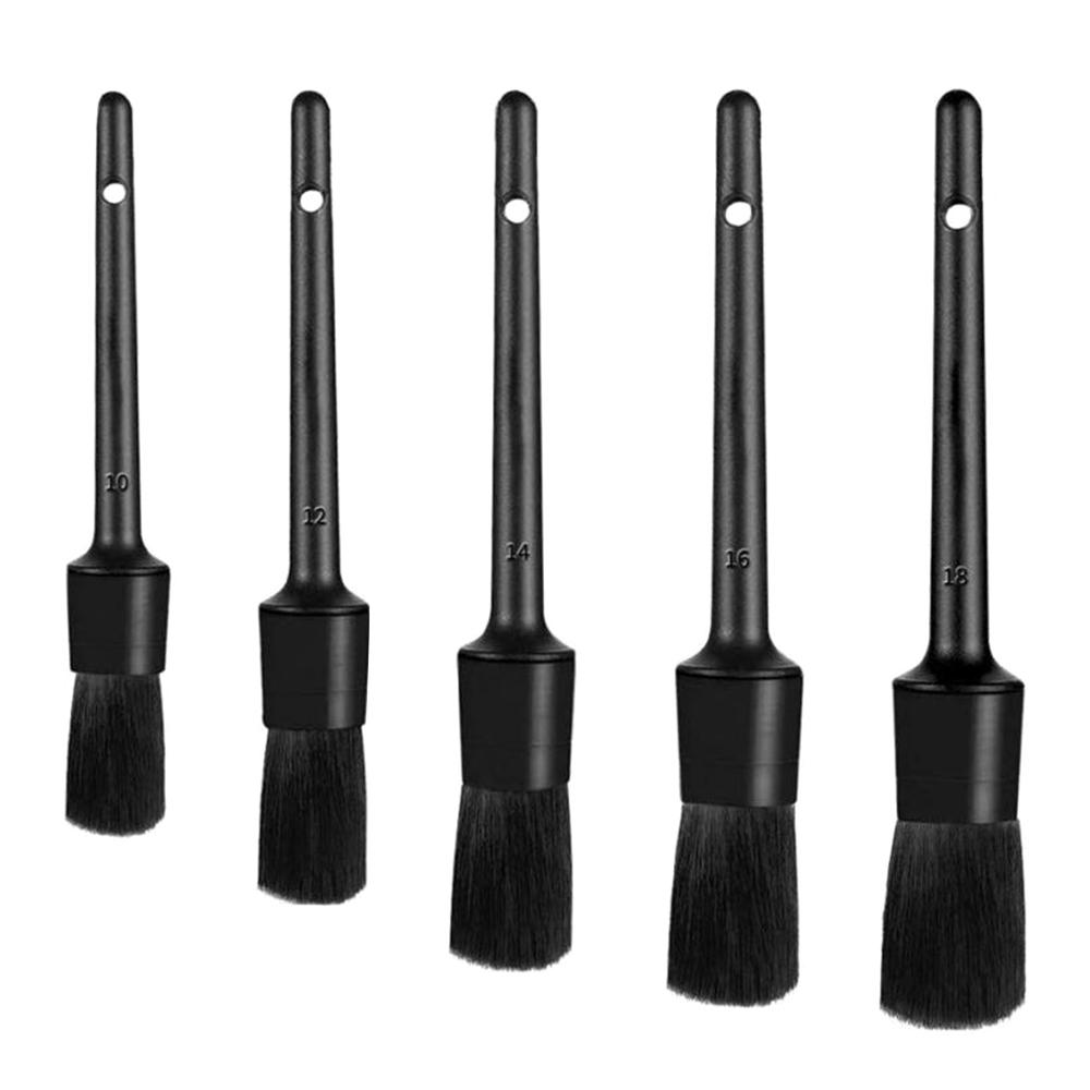 5Pcs Car Detailing Brushes Not Scratching Car Premium Dense Detail Brush Dashboard Air Outlet Wheel Brushes Auto Accessories