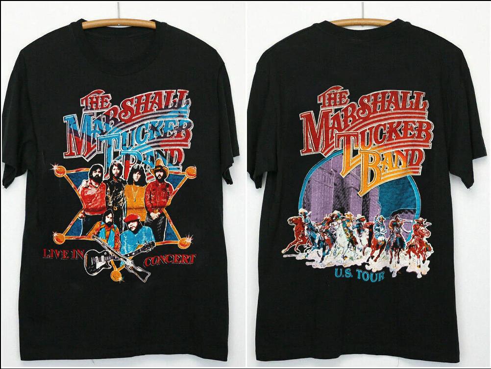 The Marshall Tucker Band Live In Concert Us Tour 70 Black All Size Shirt AE208 L