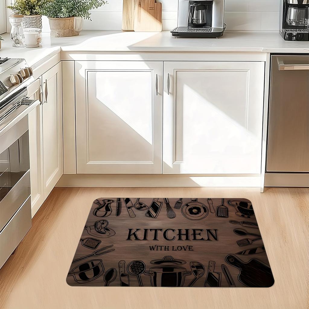 1PC Sea Turtle in Underwater Kitchen Rug Non-Slip Door Mat Pop design Bathroom Rug Bath Mat Carpet for Home Sink Laundry Decor