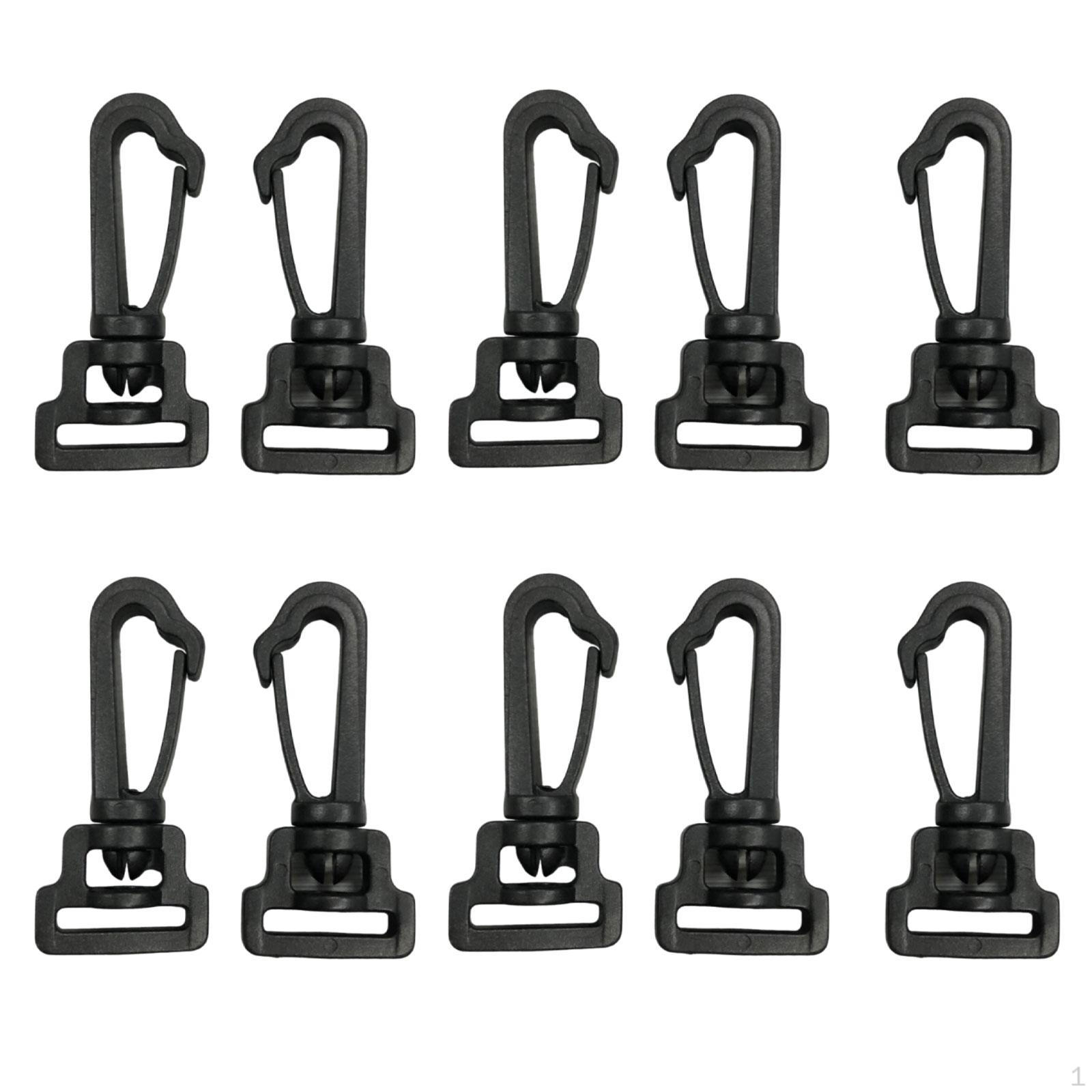 

10Pcs Swivel Snap Hook, Clip, Rotatable Lobster Claw Clasps, Webbing Strap Buckle for