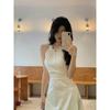 Neck Waist Suspender Dress Women's Summer New High-end Temperament Waist Thin Girl First Love Long Skirt