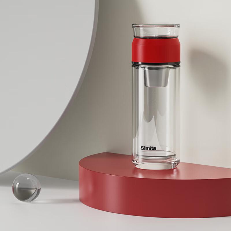 Simita Mingchi Portable Double-Layer Glass Tea Infuser Cup