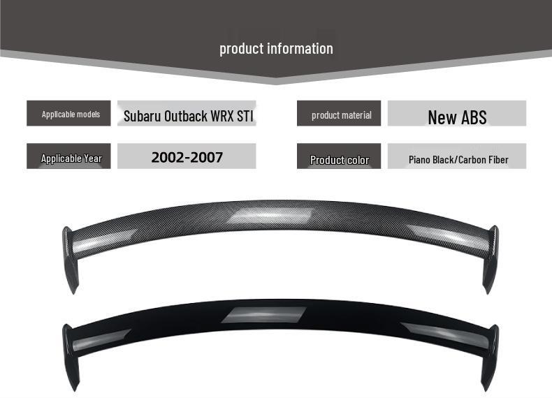 Subaru Impreza WRX STI 2002-07 Roof & Rear Spoiler Deflector Modifications