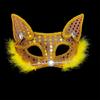 Masquerade Mask Foxes Mask Halloween Costume Mask Sequins Cats Mask Half Face Mask for Party