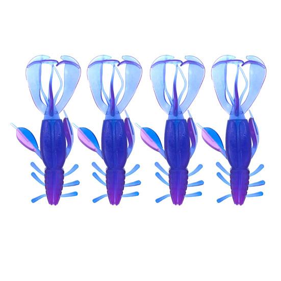 1/4Pcs 10.5g/10cm Soft Crayfish Lure Artificial Swimbait Reusable Bionic Simulation Lobster Fake Shrimp Bait Freshwater Saltwater Trout Bass Fishing