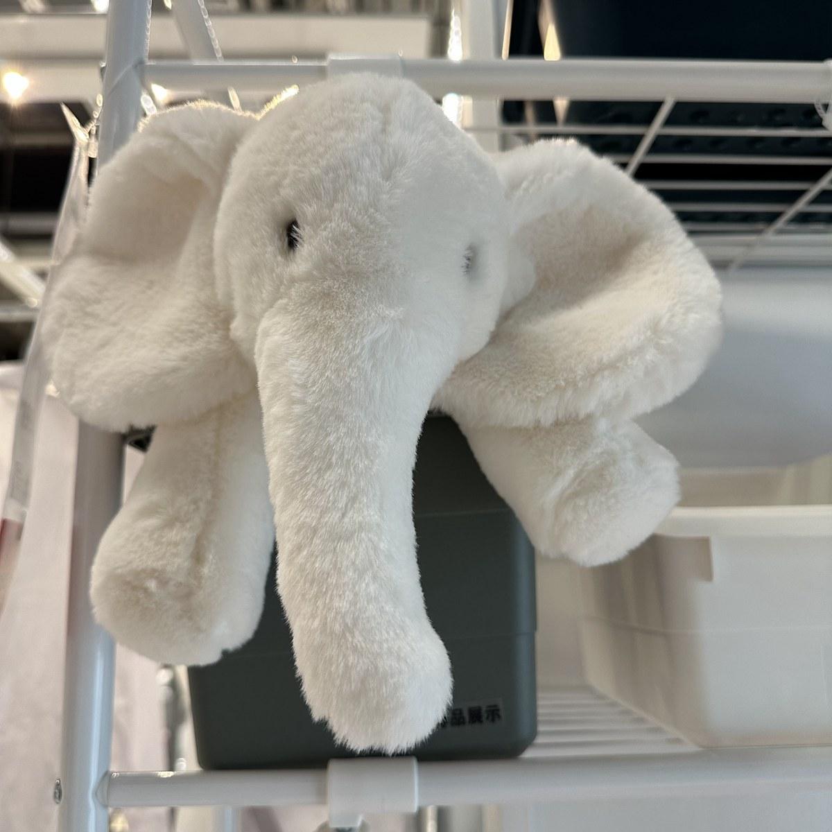 

Cute Baby Elephant Plush Doll Sleeping In Children S Bed Soothing Elephant Doll Rag Doll Throw Pillow Birthday Gift 45cm белый