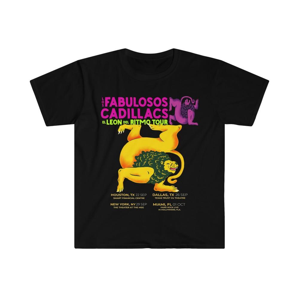 

Unisex Cotton T-Shirt. Los Fabulosos Cadillacs. Leon Del Ritmo Tour 2023. L
