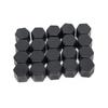 New 20pcs 17/19/21mm Silicone Car Wheel Hub Screw Nut Decoration Cap Cover Black Auto Accessories Styling Protective Bolt