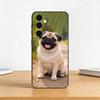 C-Cute Pug Dog Phone Case For Samsung Galaxy A73,A72,A71,A70,A53,A52,A51,Others Soft Black Cover