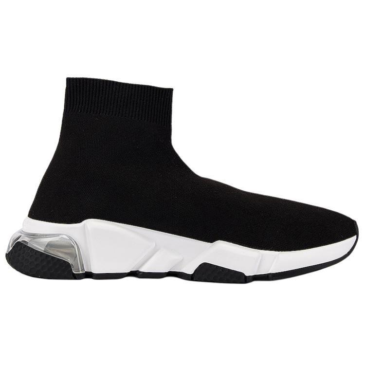 Balenciaga Speed Clear Sole Black White Women's 607543W2DB61010