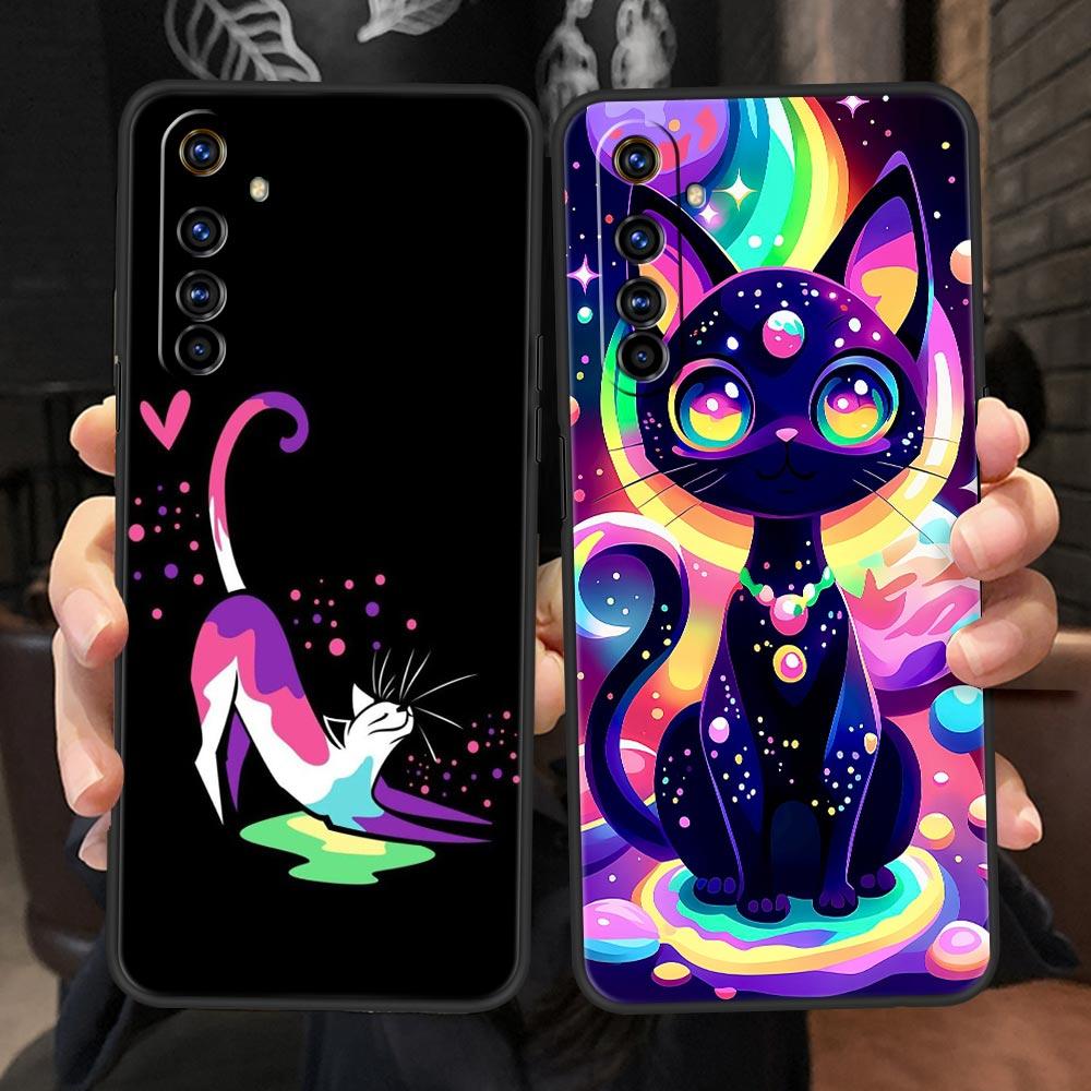 Colorful Cat Design Case For Realme C67 C63 C55 C53 C35 C25 C21 GT 2 3 5 6 10 11 12 13 Pro Plus 5G Soft TPU Phone Cover Fundas
