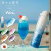 Folding Umbrella Traveling Cafe x Cream Soda Cherry Ice Pure Cafe Wpc. [Vinyl Umbrella] Wpc. Umbrella, Mini, Blue, 50cm, Women's, Charm, Cream, Retro,