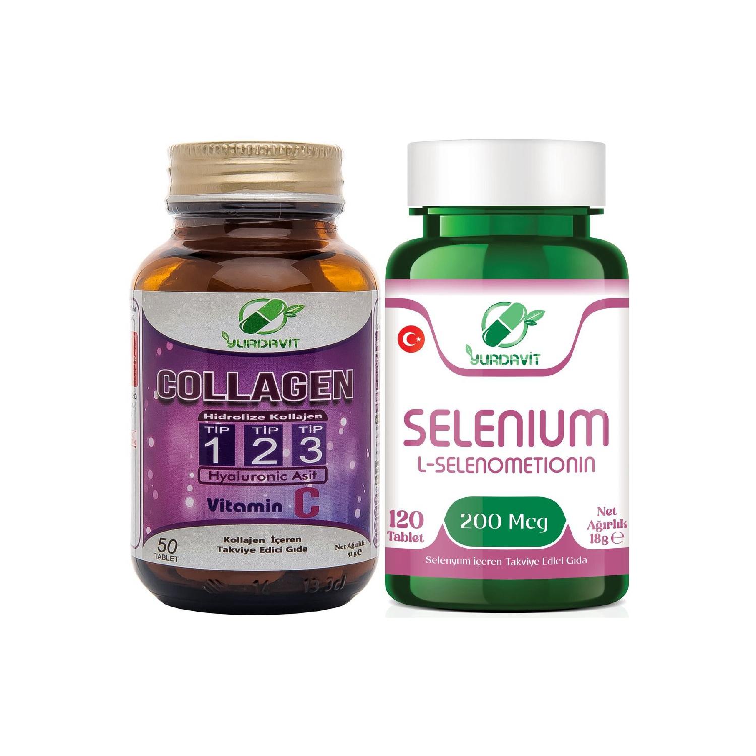 

Hydrolyized Collagen 900 Mg Type 1-2-3 50 Tablets And Selenium 200 Mcg 120 Tablets