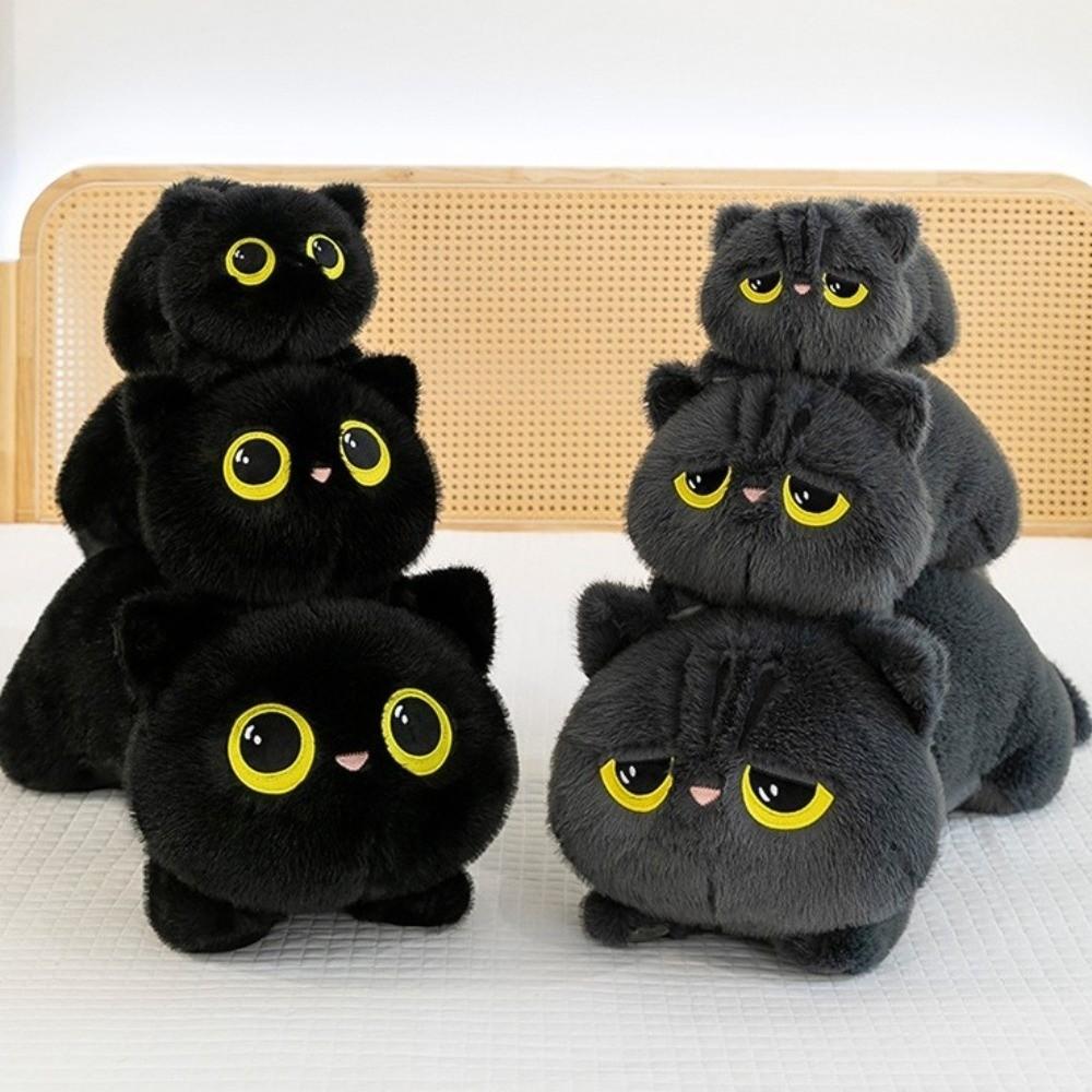 Ins Style Black Cat Plush Toy Super Soft Cat Stuffed Toy Cat Plush Doll Birthday Gifts