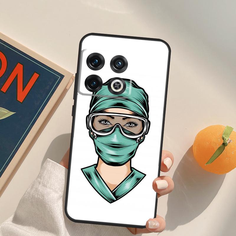 Cartoon Medicine Doctor Nurse Case For OnePlus 12R 13R 13T 10R 15 13 12 11 10T 8T Nord CE 4 3 2 Lite N20 N30 Nord 5 Cover