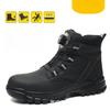 Fashion Men Waterproof Security Work Safety Boots Protective Leather Men Boots Anti-smash Anti-puncture Industrial Safety Shoes Men