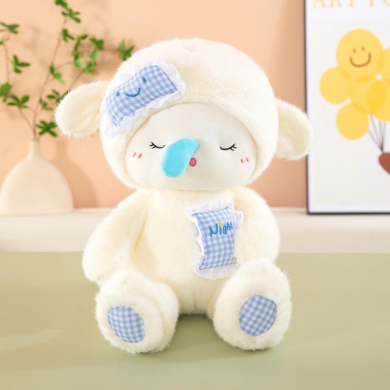 Creative Children's Soothing Doll Lamb Doll with Soothing Girl Birthday Gift Plush Toy Throwing Baby