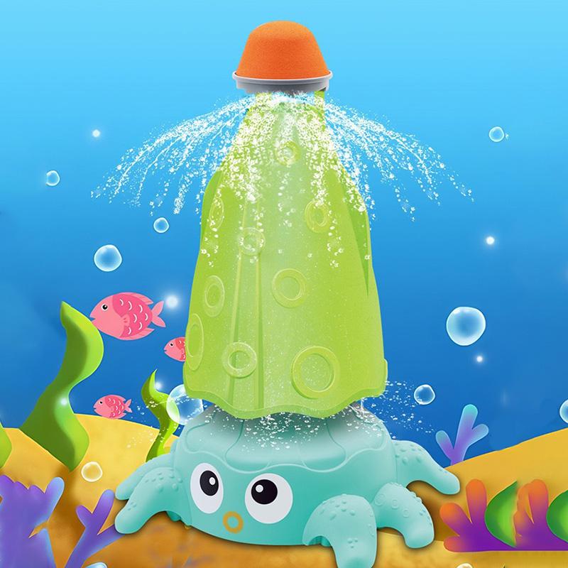 Kid Octopus Sprinkler Rotating Water Spray Toy Splashing Summer Backyard Garden Yard Lawns Beach Fun Toy Cartoon Outdoor Game