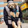 1 Stück Haustier Front Hundetrage Rucksäcke, Verstellbarer Rucksackträger, Hundefrontträger zum Wandern, Radfahren