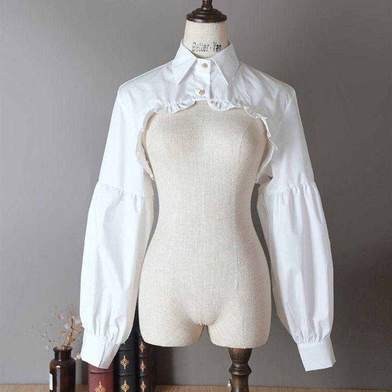 

Lapel Casual Solid Color Shirt for Women Lapel Casual Pure Color Shirt Women white605 One size