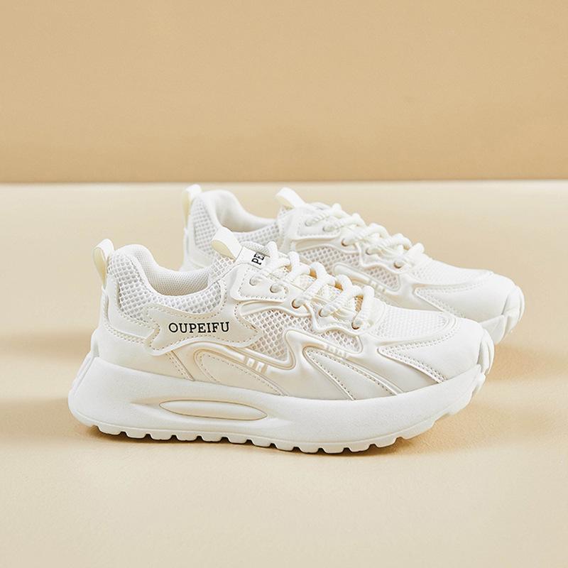 

Popular sports shoes platform-soled versatile thin running net shoes women s spring 2025 new mesh breathable dad shoes 40 бежевый