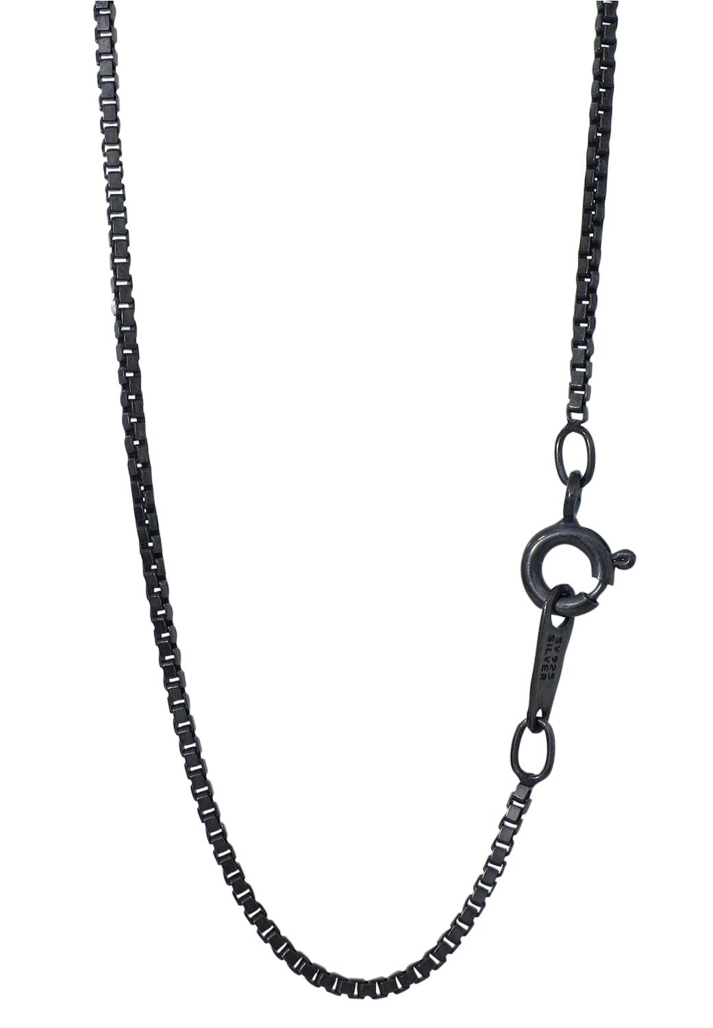 

Джинно Срібло Копчений Венеціанський довжина ширина темно-срібний намисто ланцюжок тільки для ланцюжка [Сіндзюку Кура] ланцюжок, 40-80см (50см), прим. 1.2мм, 925, чорний