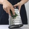 Stainless Steel Multi-Functional 4-Sided Grater and Peeler for Melons, Fruits, Ginger, Garlic, and Cheese