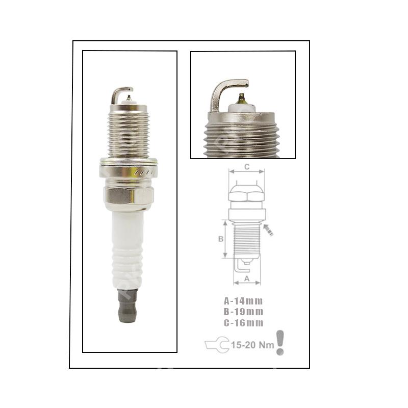 4PCS 101905601F F7HER02 Normal Spark Plug For Volkswagen Passat Golf Jetta Leon Skoda Seat Beetle 2.5L Ibiza FR7HC+ Car Candles