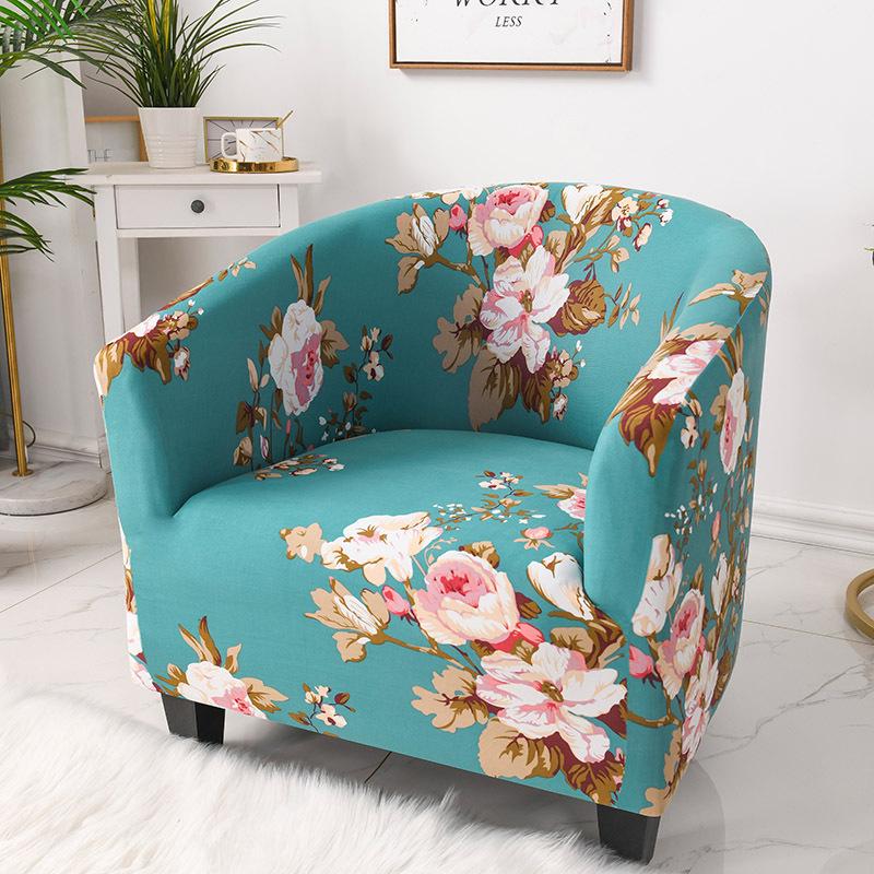 Nordic Floral Printed Single Sofa Chair Slipcovers Armchair Home Decoration Elastic Spandex For Living Room Sofa Cover