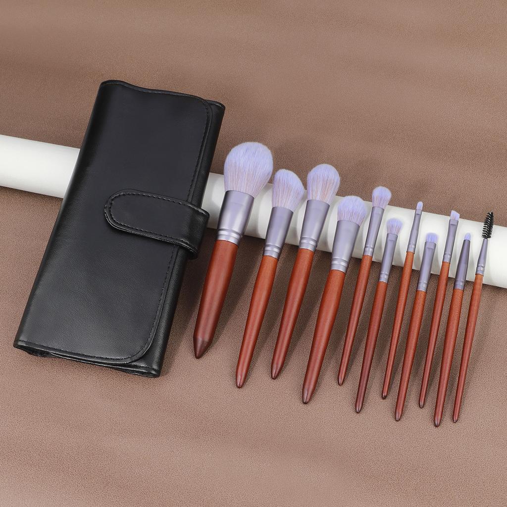 11 Makeup Brush Set Super Soft Loose Powder Brush Eyeshadow Brush Highlight Brush Grooming Beauty Tool Now