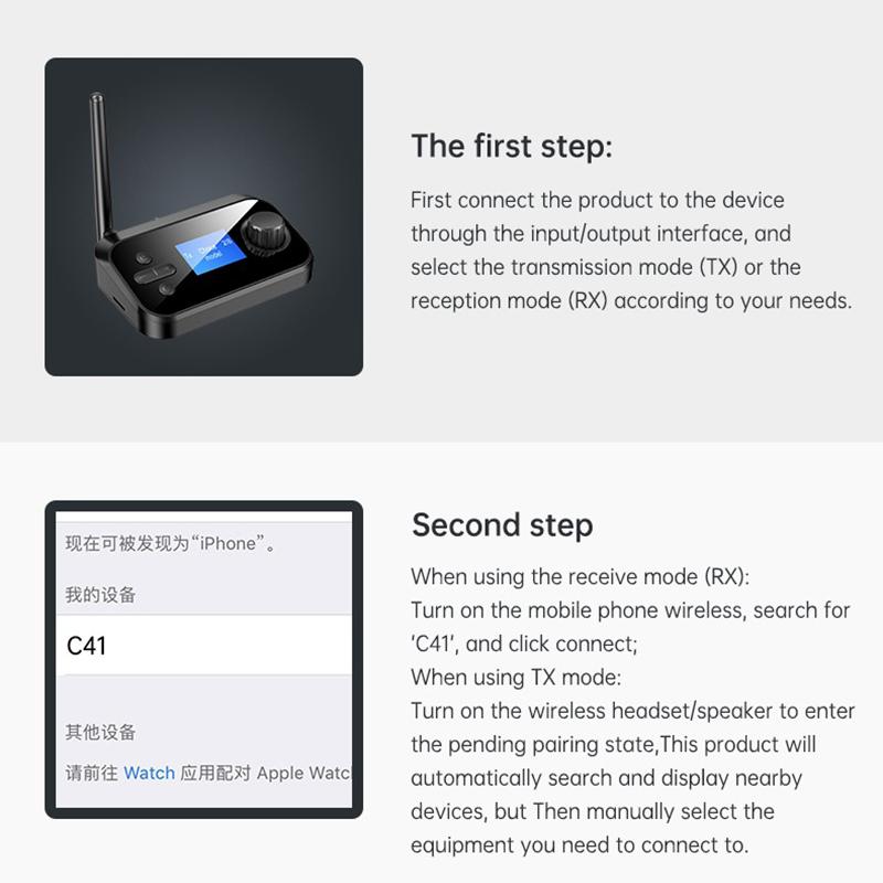 Transmisor Receptor de Audio Bluetooth Multifunción 3.5mm AUX Óptico Coaxial Estéreo Inalámbrico Adaptador Convertidor DAC Para TV PC