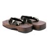 Geta wooden for burnt paulownia for boys [KYOETSU] (Japanese clogs) children, wood, (B2, measurement_23_point_0_centimeters)