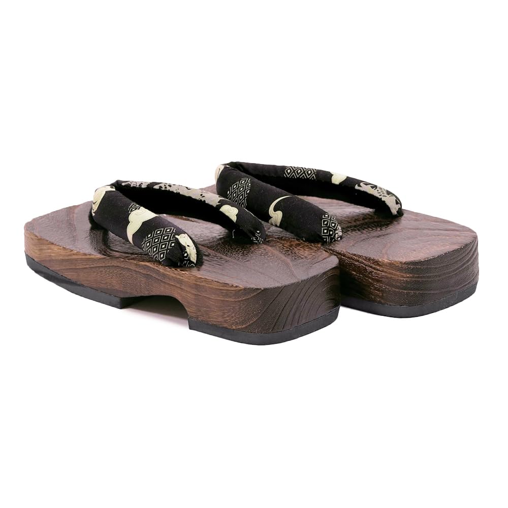 Geta wooden for burnt paulownia for boys [KYOETSU] (Japanese clogs) children, wood, (B2, measurement_23_point_0_centimeters)