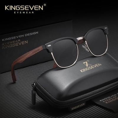 Značka KINGSEVEN Originální sluneční brýle z ořechového dřeva Dámské Pánské Řízení Móda Retro UV400 Polarizační Cestovní Kočičí oko Brýle