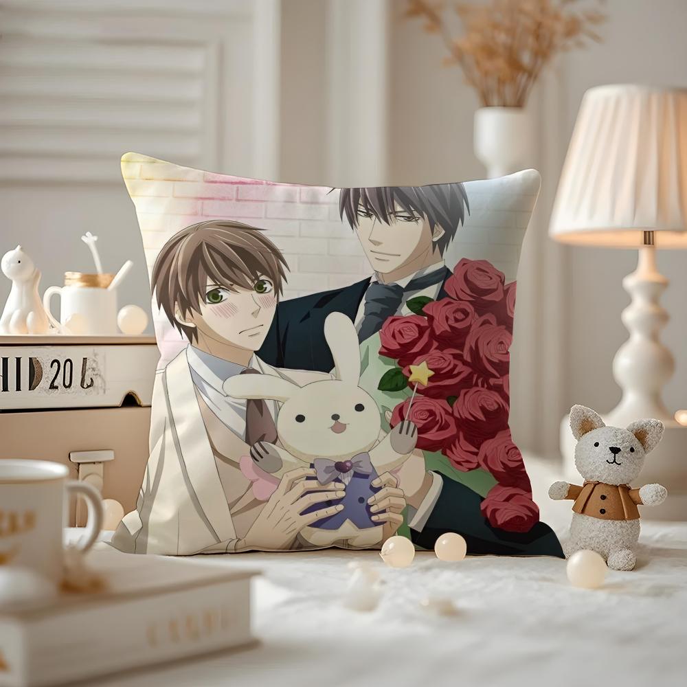 Anime The Worlds First Love Cushion Cover Antidustmite Pillowcase Invisible Zipper Silky Short Plush Sofa Cushion Cover
