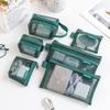 Nylon Transparent Storage Bag Breathable Lightweight Mesh Storage Pouch Square Charging Cables Storage Travel Storage