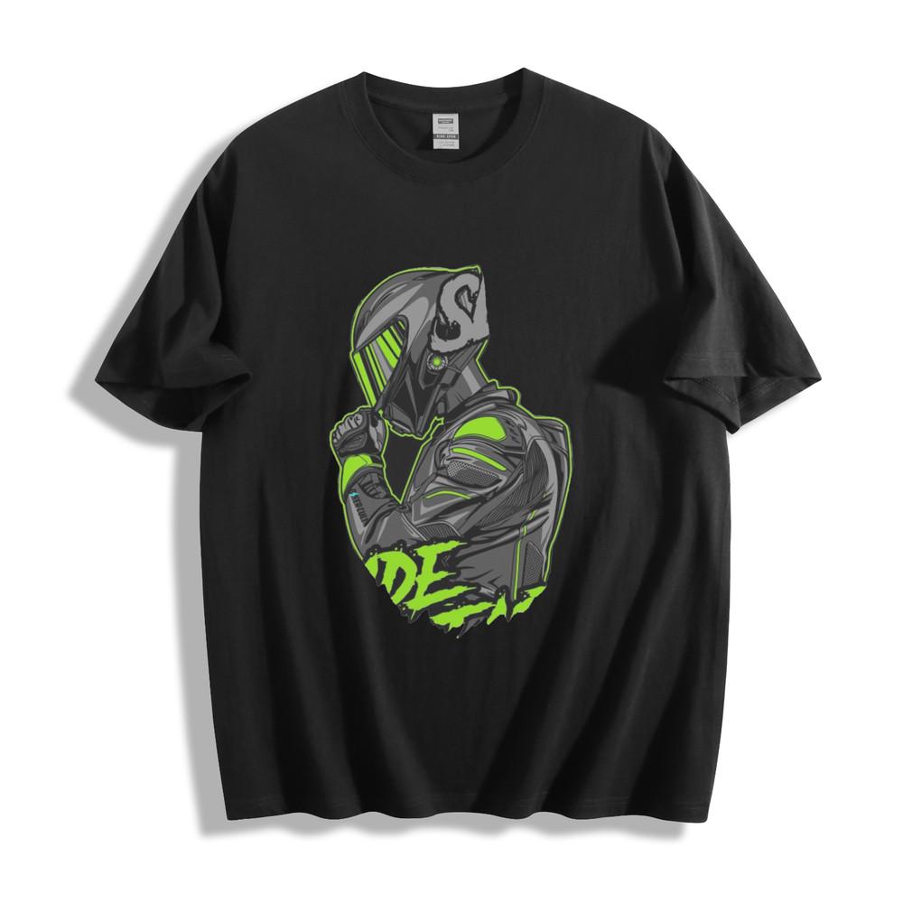 

Neon Speed Racer T-Shirt - Futuristic Motorcycle Vibes Unisex Tee L