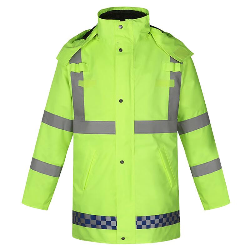 High-Visibility Reflective Padded Winter Safety Jacket флуоресцентный зеленый