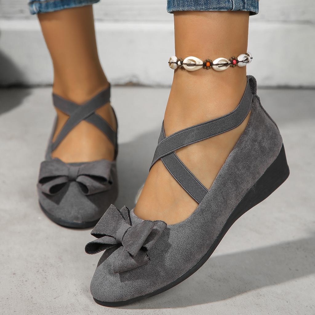 Fashion Flats Bow Shoes Anti-slip Casual Running Shoes 2024 New Summer Fashion Lightweight Wedge Loafers Zapatos De Mujer Sneakers Women